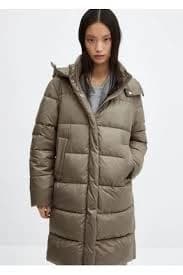 MANGO Khaki Qadın Palto
