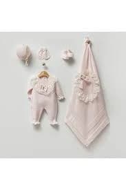 Naka Concept Nipperland Pink Üzvi Pambıq Yenidoğulmuş Qız Xəstəxanası Boşaltma D